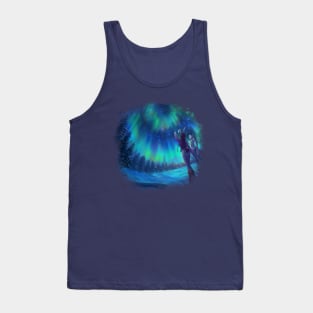 Aurora Night in winter Tank Top